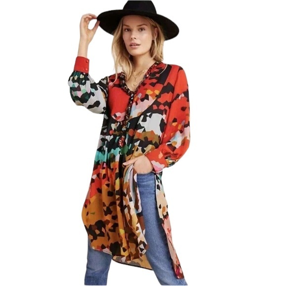Anthropologie Tops - Bl^nk London Anthropologie Kayla Abstract Tunic Petite Small